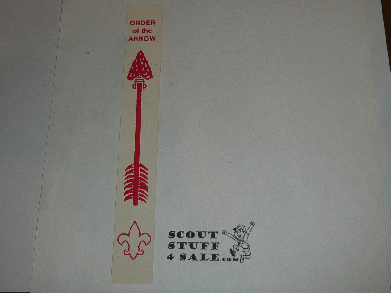 Order of the Arrow 1980's Notebook spine Sticker