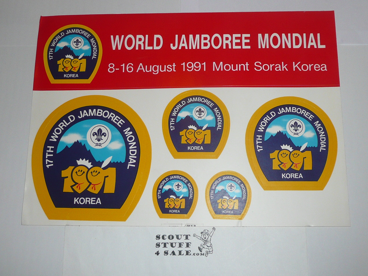 1991 World Jamboree Sticker Sheet