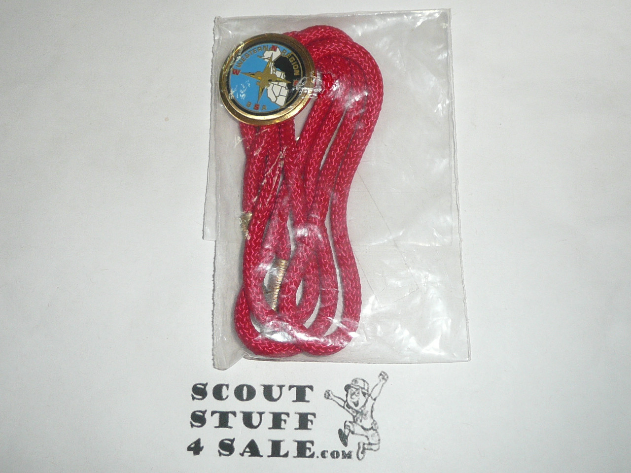 Boy Scout Western Region Bolo Tie, new in bag, 1980's