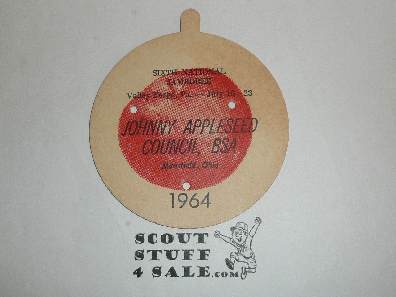 1964 National Jamboree Johnny Appleseed Council Cardboard Memento