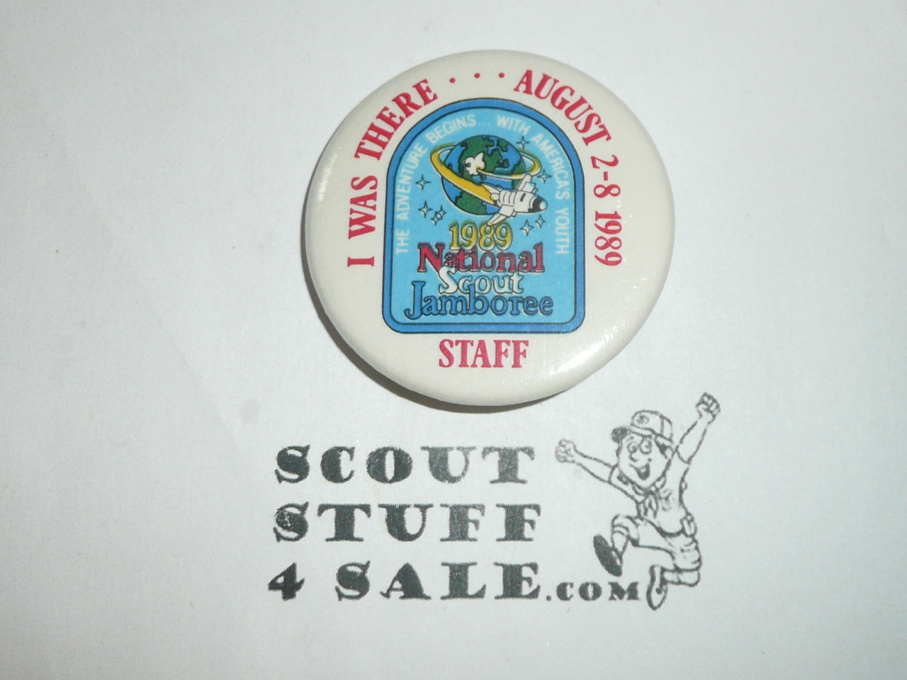 1989 National Jamboree STAFF I Was There Celuloid Button