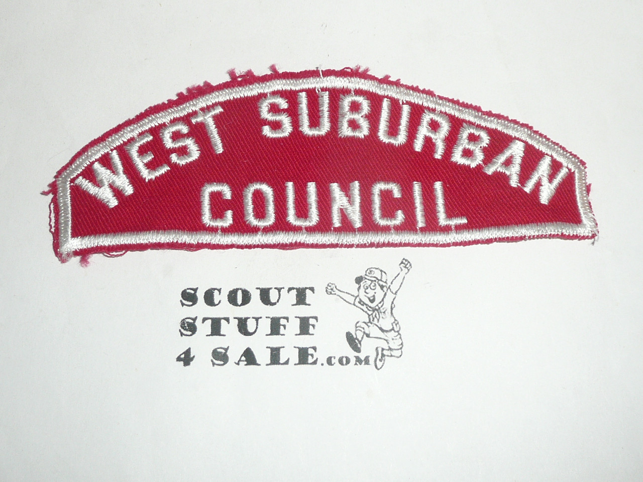 West Suburban Council Red/White Council Strip, sewn