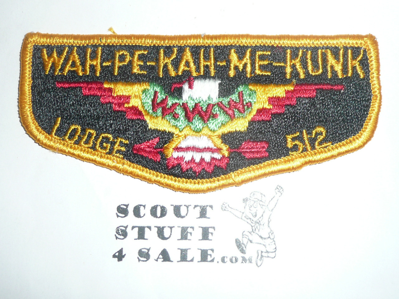 Order of the Arrow Lodge #512 Wah-Pe-Kah-Me-Kunk s3 Flap Patch