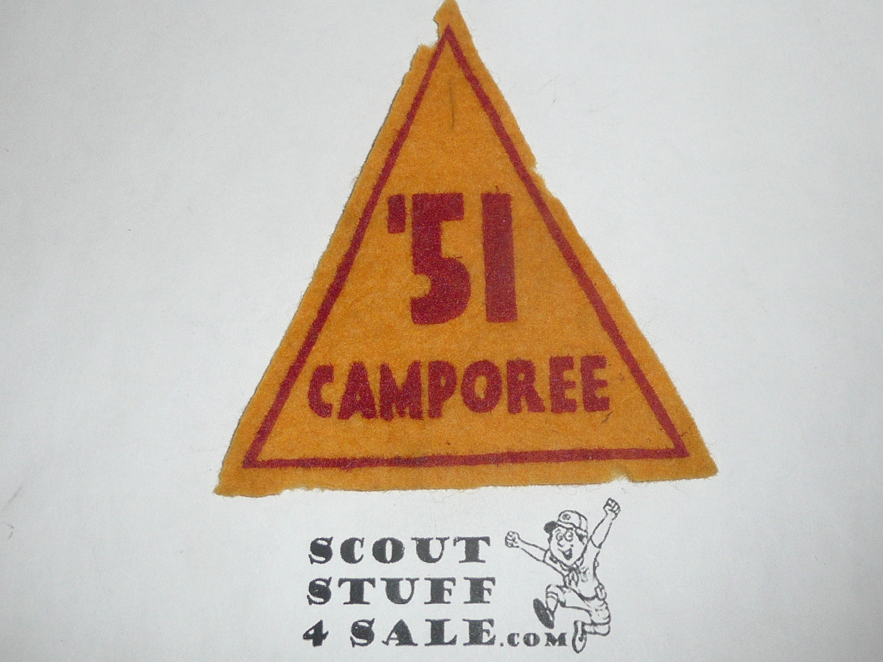 1951 Camporee Patch, Generic BSA issue, gold felt
