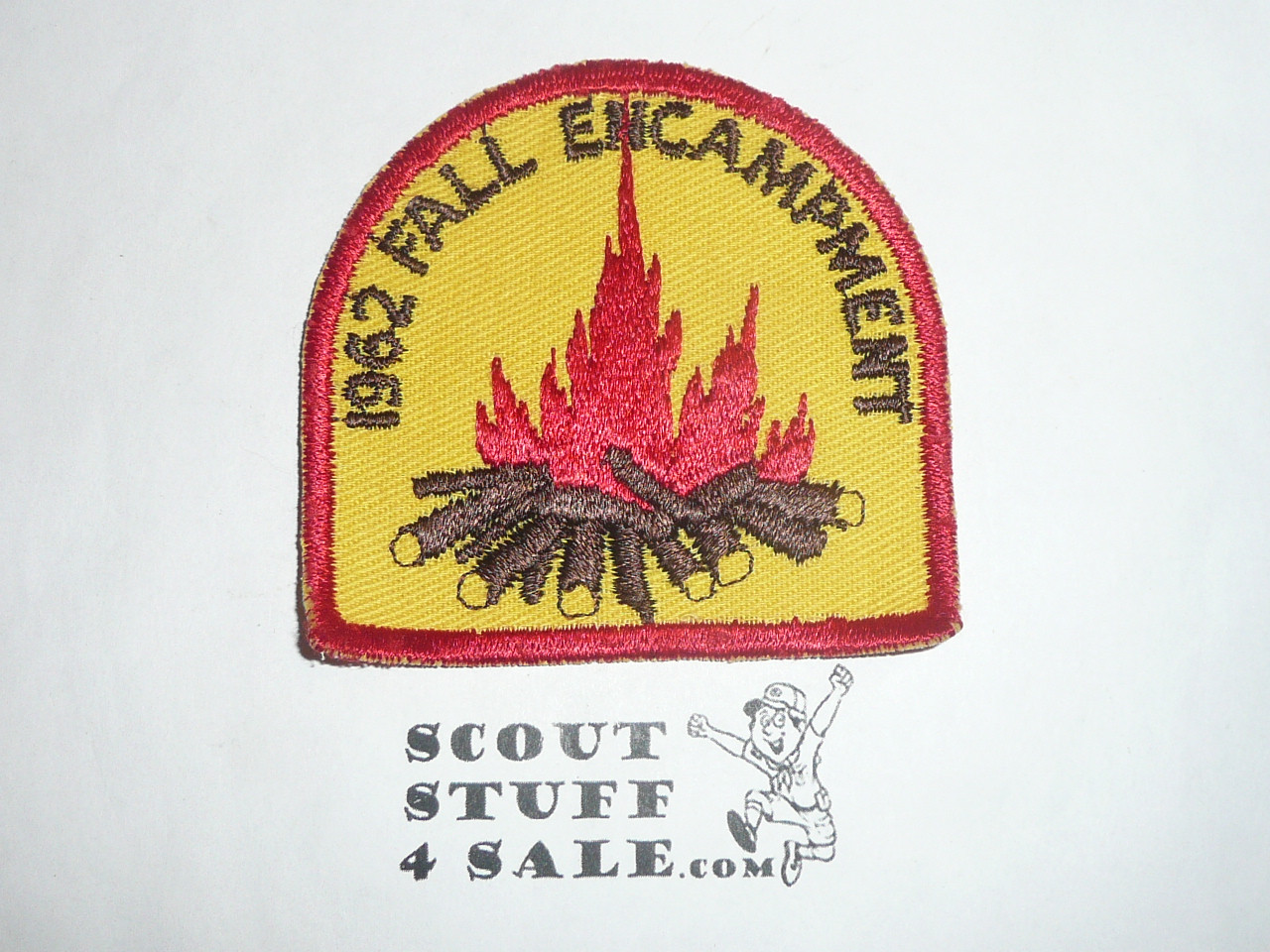 1962 Fall Encampment Patch, Generic BSA issue, yellow twill, red c/e bdr