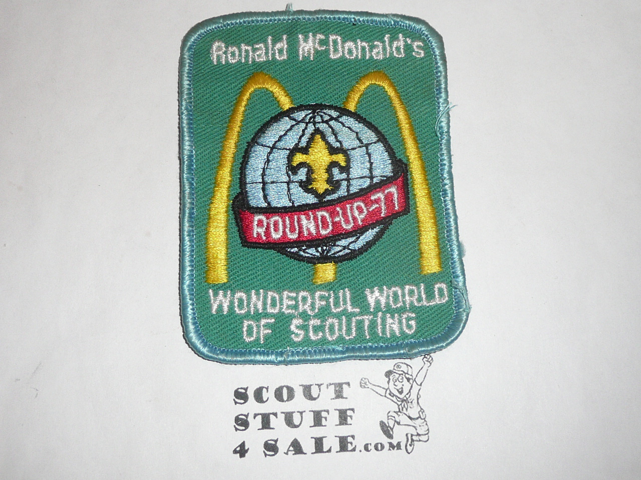 1977 Ronald McDonald's Roundup Patch, Generic BSA issue, lite use