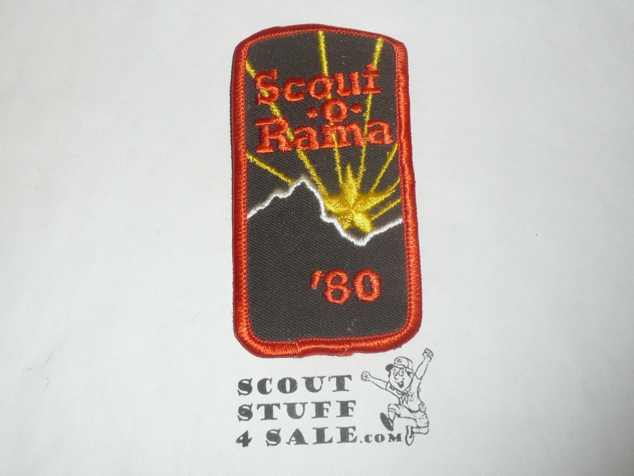 1980 Scout-O-Rama Patch, Generic BSA issue, brn twill, org bdr