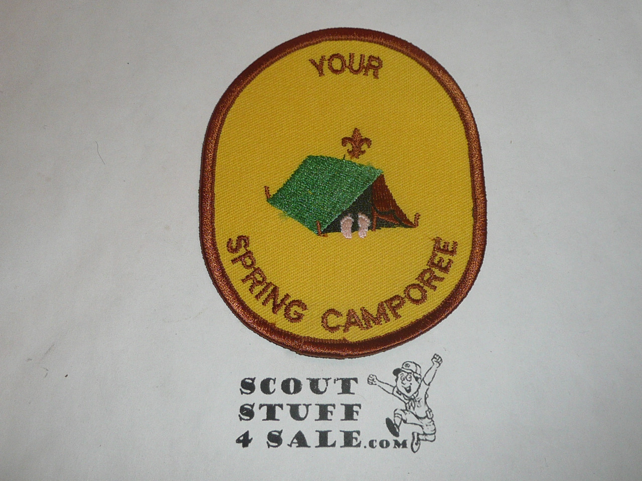 Your Council Name Sample Patch, Spring Camporee, tent