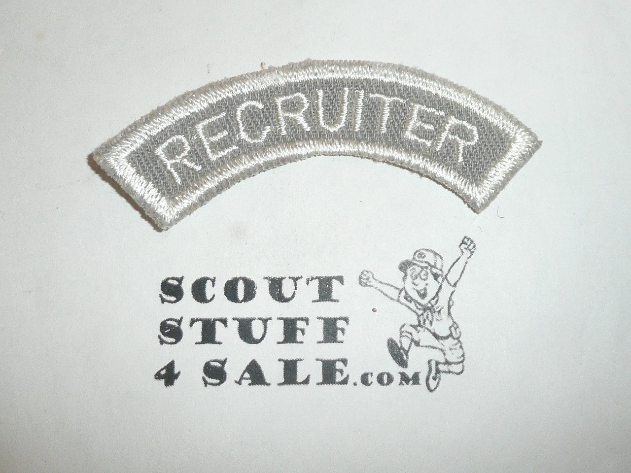 Recruiter Segment Patch, grey twill, white c/e