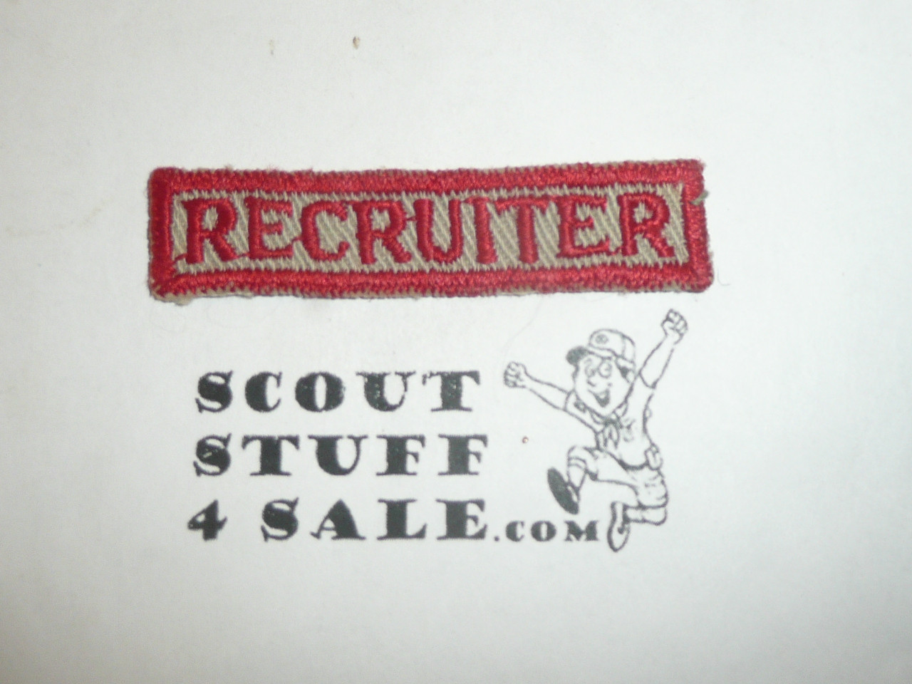 Recruiter Patch, grey twill, red c/e