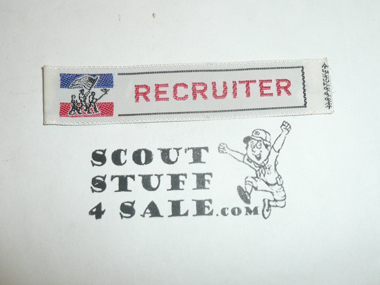 Woven Recruiter Patch, Scouts with flags
