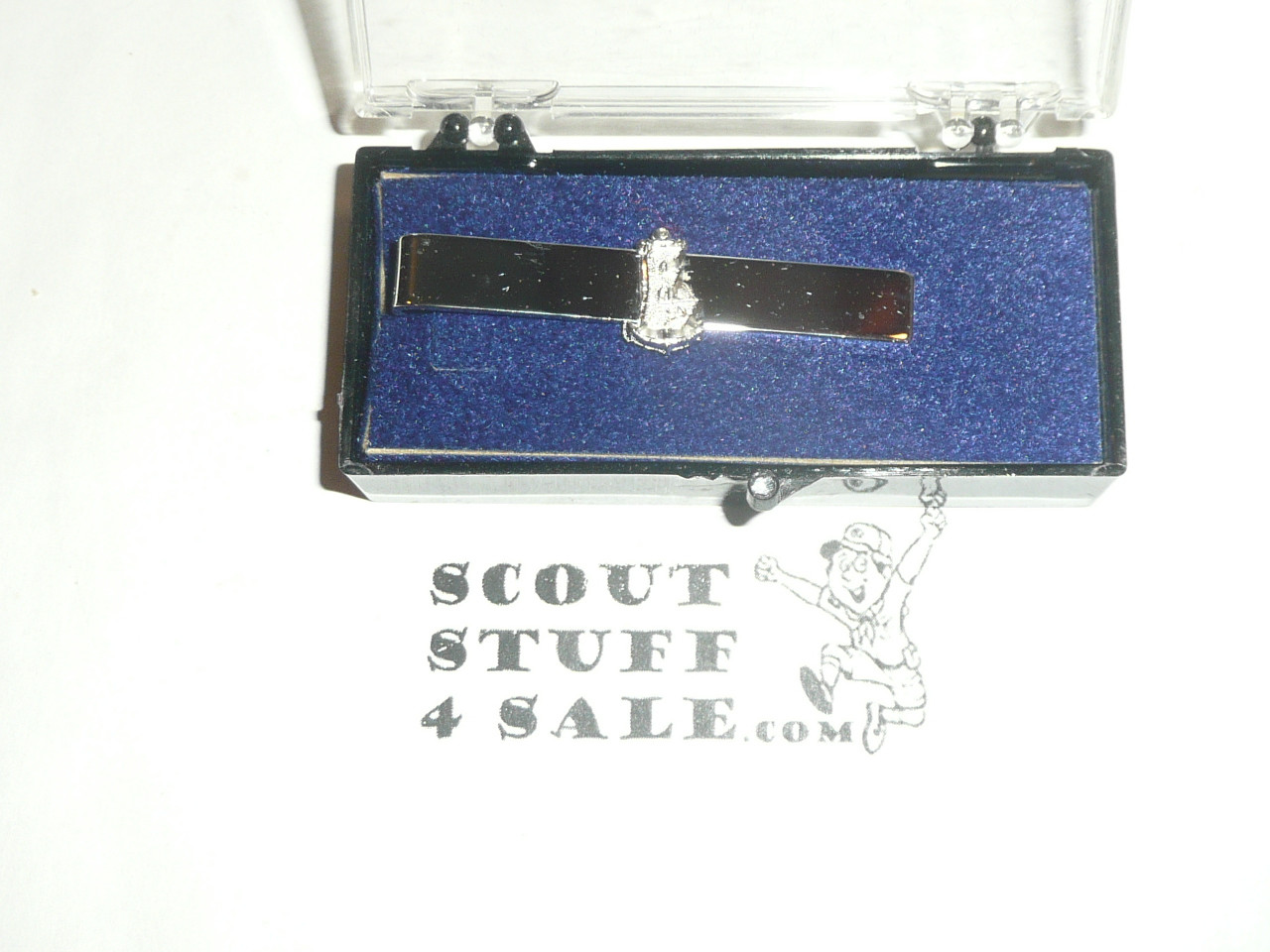 Explorer Scout Universal Exploring Emblem Tie Bar, Silver color