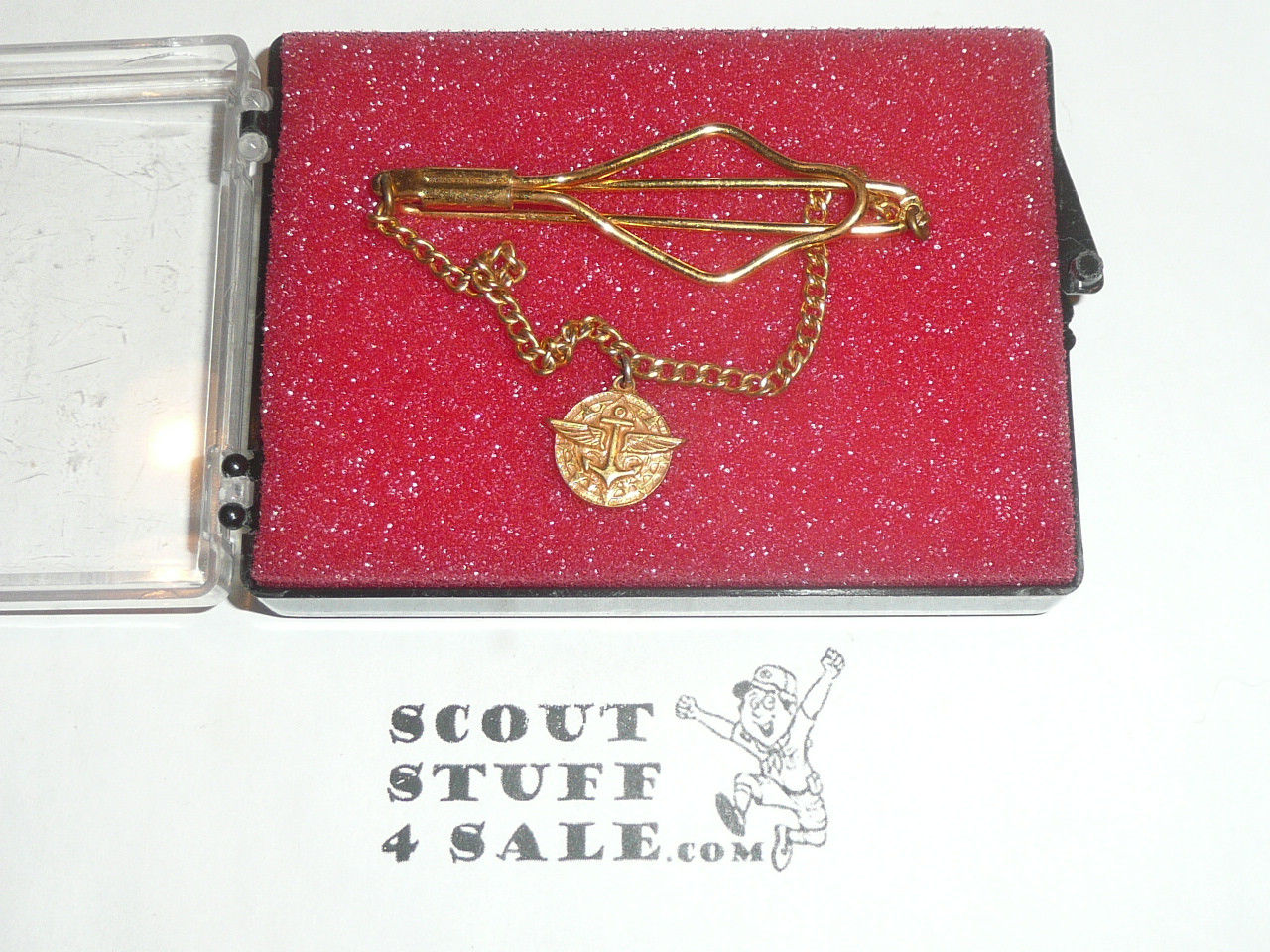 Explorer Scout CAW Emblem Tie Bar, gold color