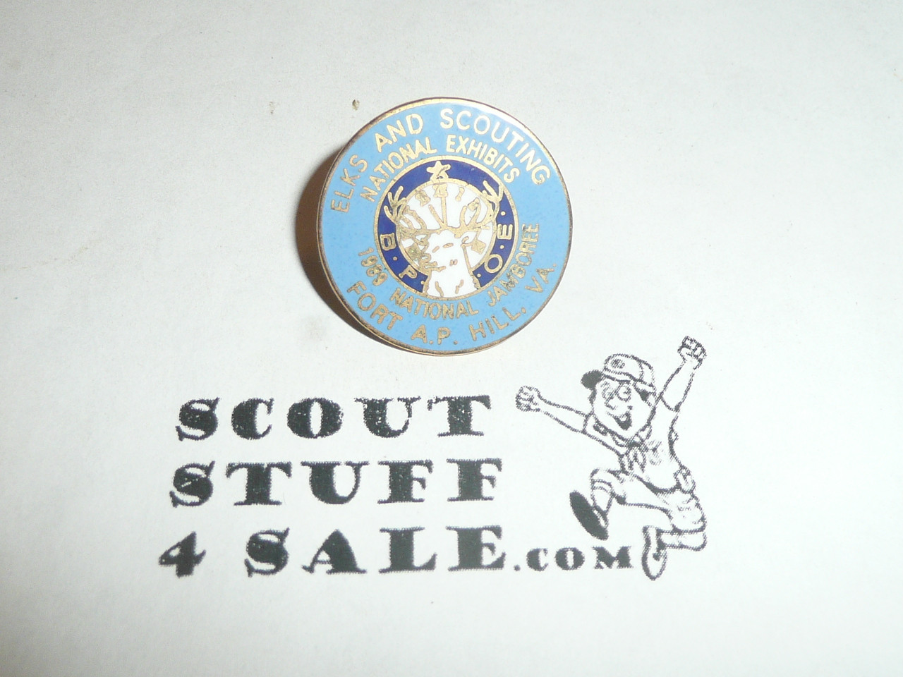 1989 National Jamboree Elks and Scouting Pin - Scout