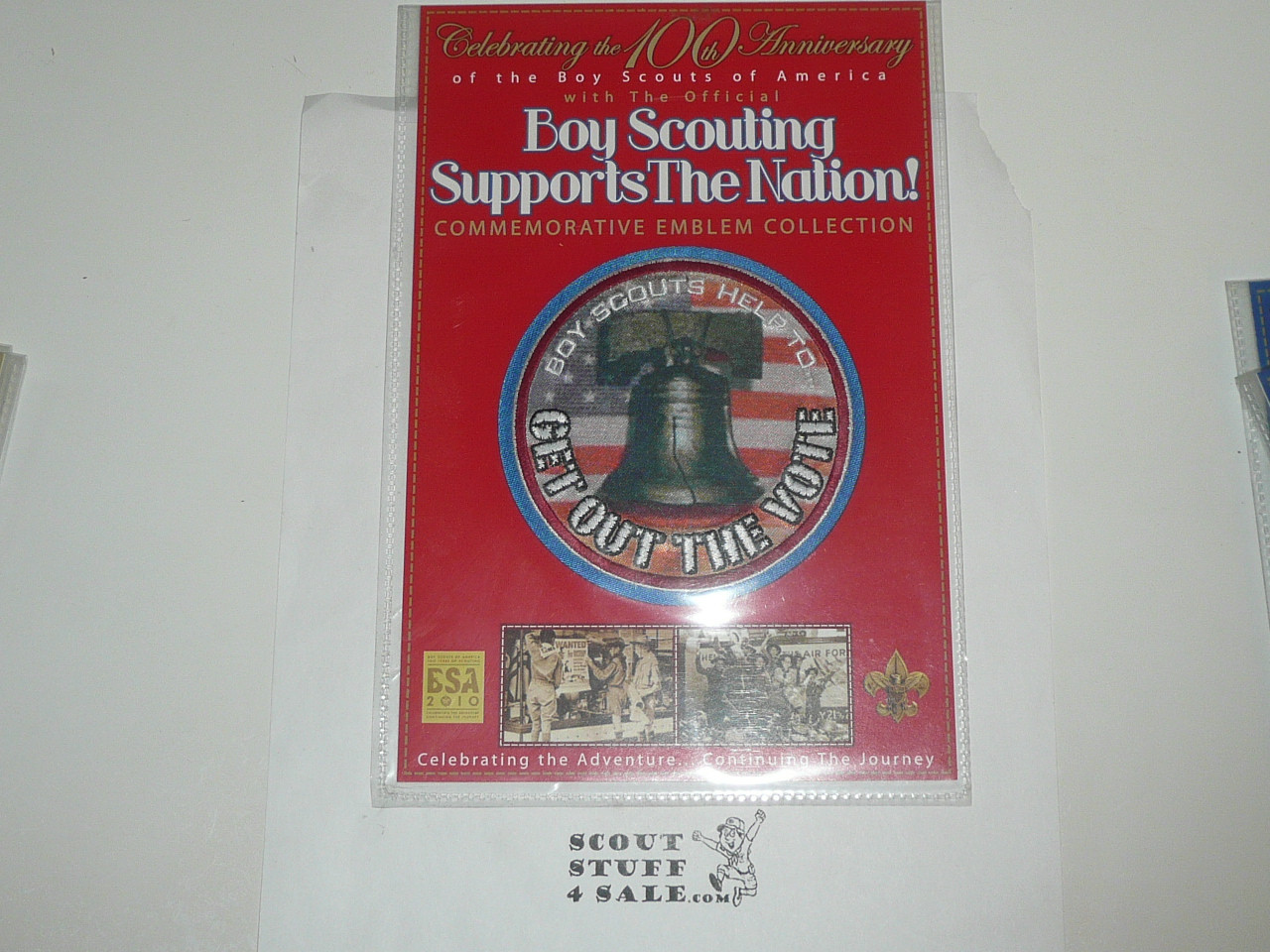 2010 100th Boy Scout Anniversary Commemorative Patch, Boy Scouting Supports the Nation Series, Get Out the Vote