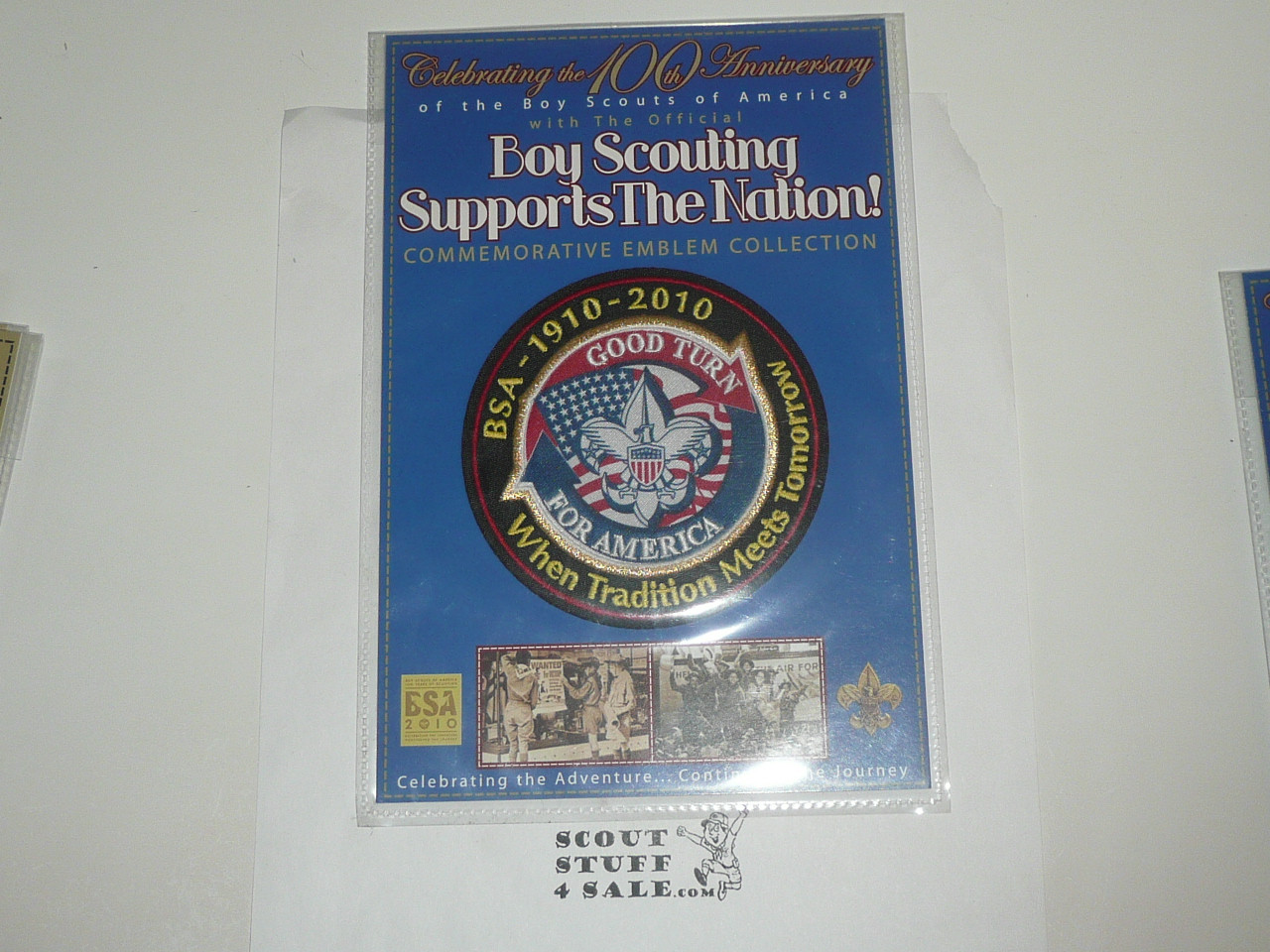2010 100th Boy Scout Anniversary Commemorative Patch, Boy Scouting Supports the Nation Series, Good Turn for America