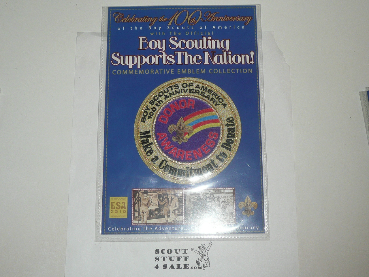 2010 100th Boy Scout Anniversary Commemorative Patch, Boy Scouting Supports the Nation Series, Donor Awareness