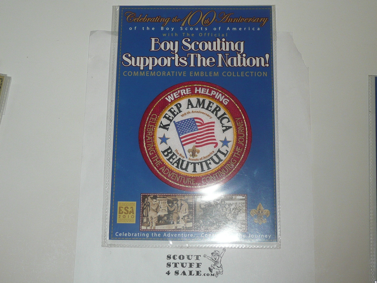 2010 100th Boy Scout Anniversary Commemorative Patch, Boy Scouting Supports the Nation Series, Keep America Beautiful