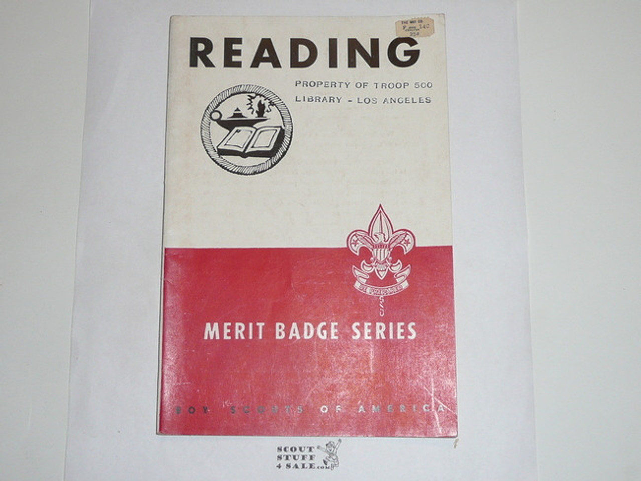 Reading Merit Badge Pamphlet, Type 5, Red/Wht Cover, 11-51 Printing
