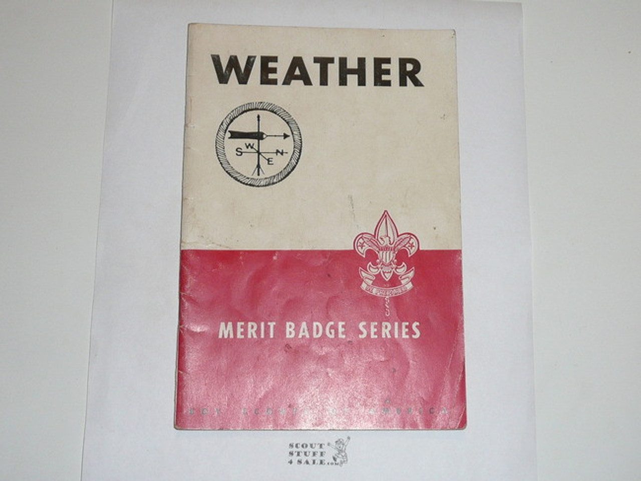 Weather Merit Badge Pamphlet, Type 5, Red/Wht Cover, 10-51 Printing