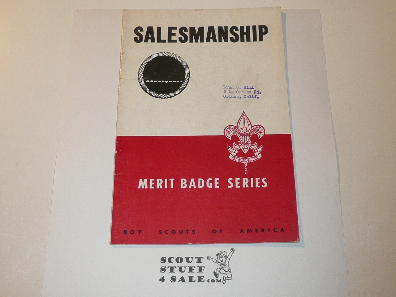 Salesmanship Merit Badge Pamphlet, Type 5, Red/Wht Cover, 4-52 Printing