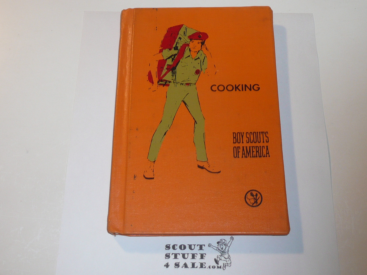 Cooking Library Bound Merit Badge Pamphlet, Type 8, Green Band Cover, 3-78 Printing