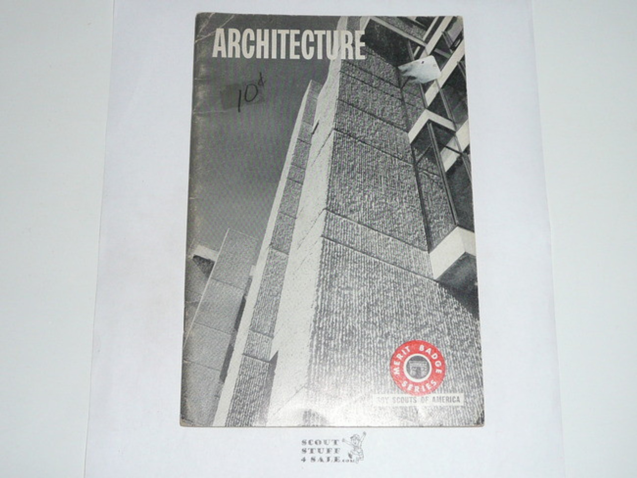 Architecture Merit Badge Pamphlet, Type 7, Full Picture, 6-67 Printing, troop number on cover