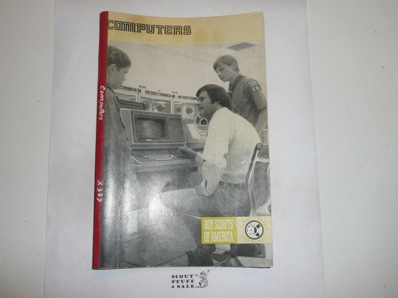 Computers Merit Badge Pamphlet, Type 8, Green Band Cover, 6-73 Printing