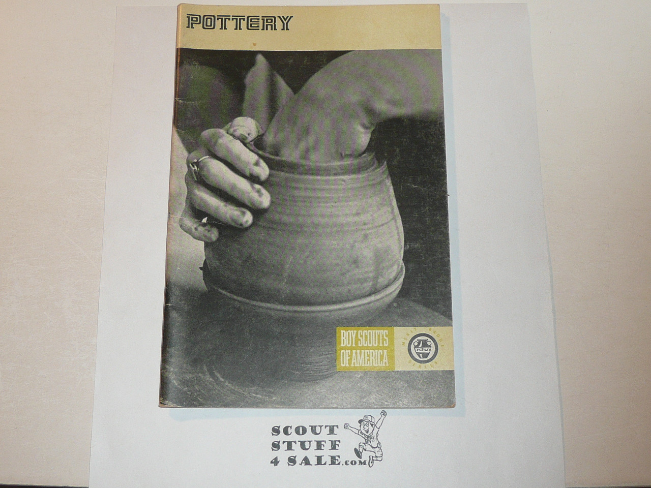 Pottery Merit Badge Pamphlet, Type 8, Green Band Cover, 7-97 Printing( should have read 7-79), error