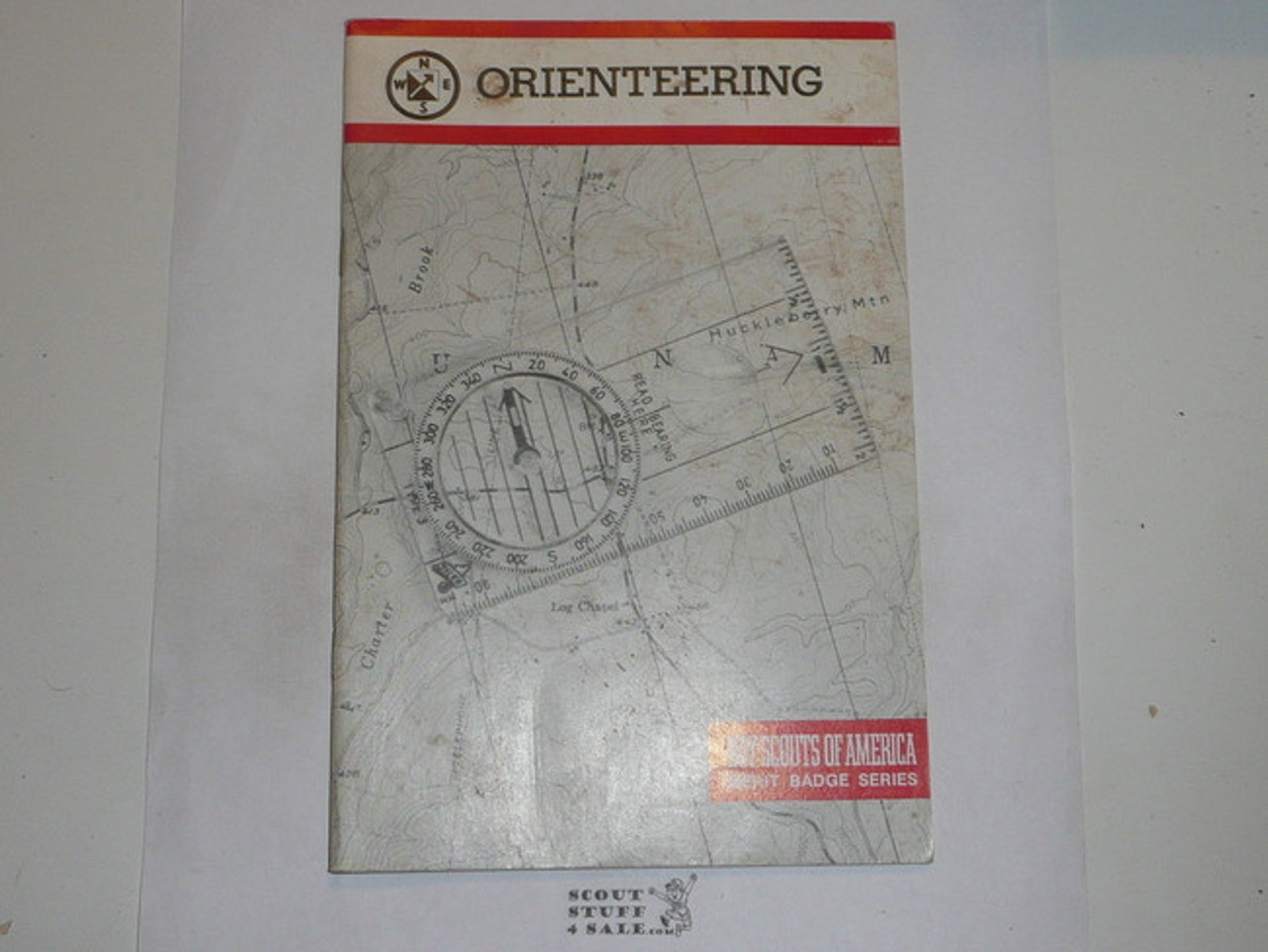 Orienteering Merit Badge Pamphlet, Type 9, Red Band Cover, 11-86 Printing