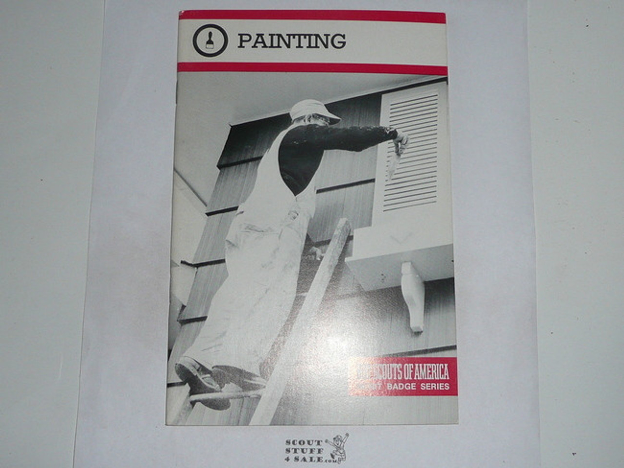 Painting Merit Badge Pamphlet, Type 9, Red Band Cover, 3-86 Printing