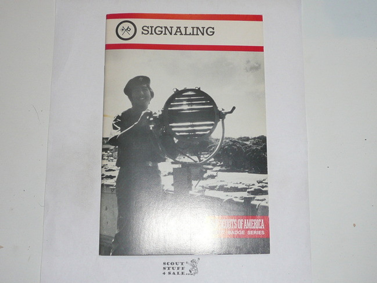 Signaling Merit Badge Pamphlet, Type 9, Red Band Cover, 7-88 Printing