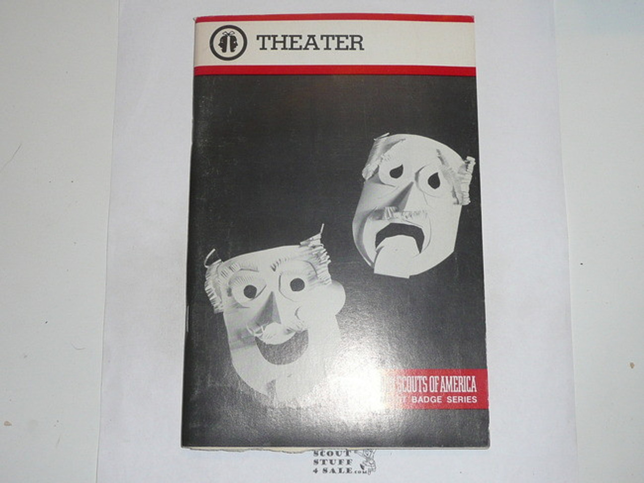 Theater Merit Badge Pamphlet, Type 9, Red Band Cover, 2-86 Printing