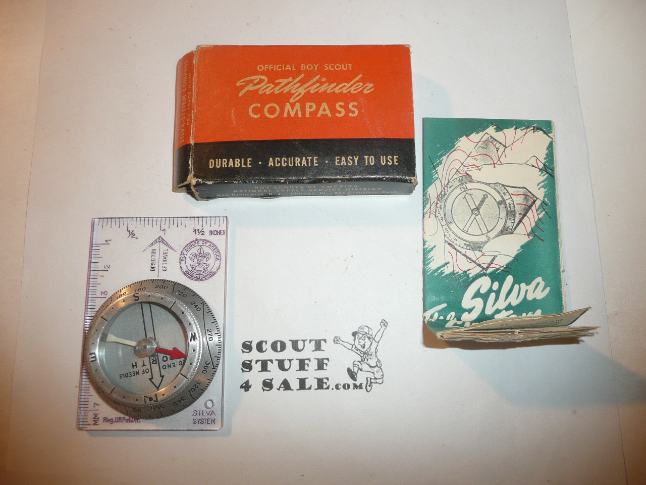 1960's Official Boy Scout Compass, Mint in Box, By Silva