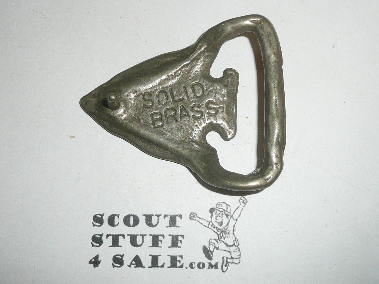 Arrowhead Belt Buckle, solid Brass