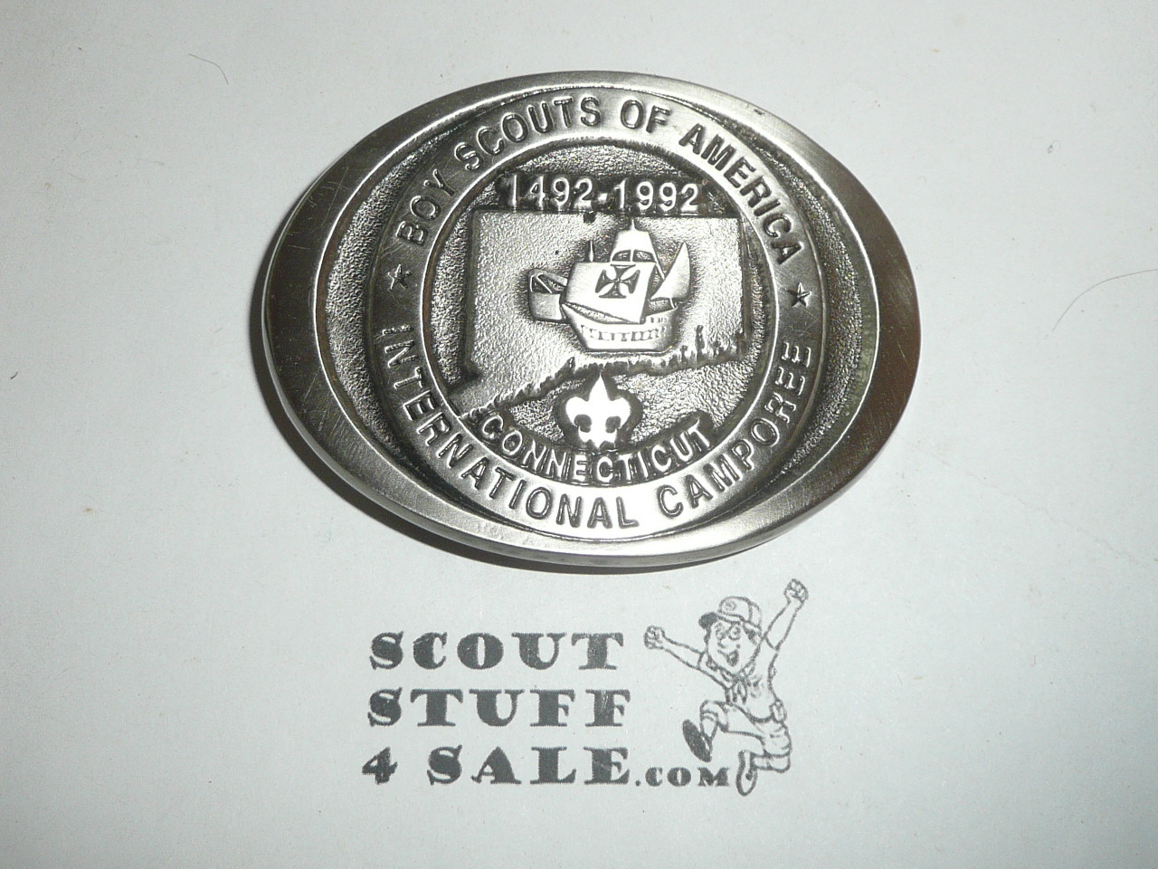 Boy Scout of America International Jamboree Belt Buckle, Conneticut, 1992