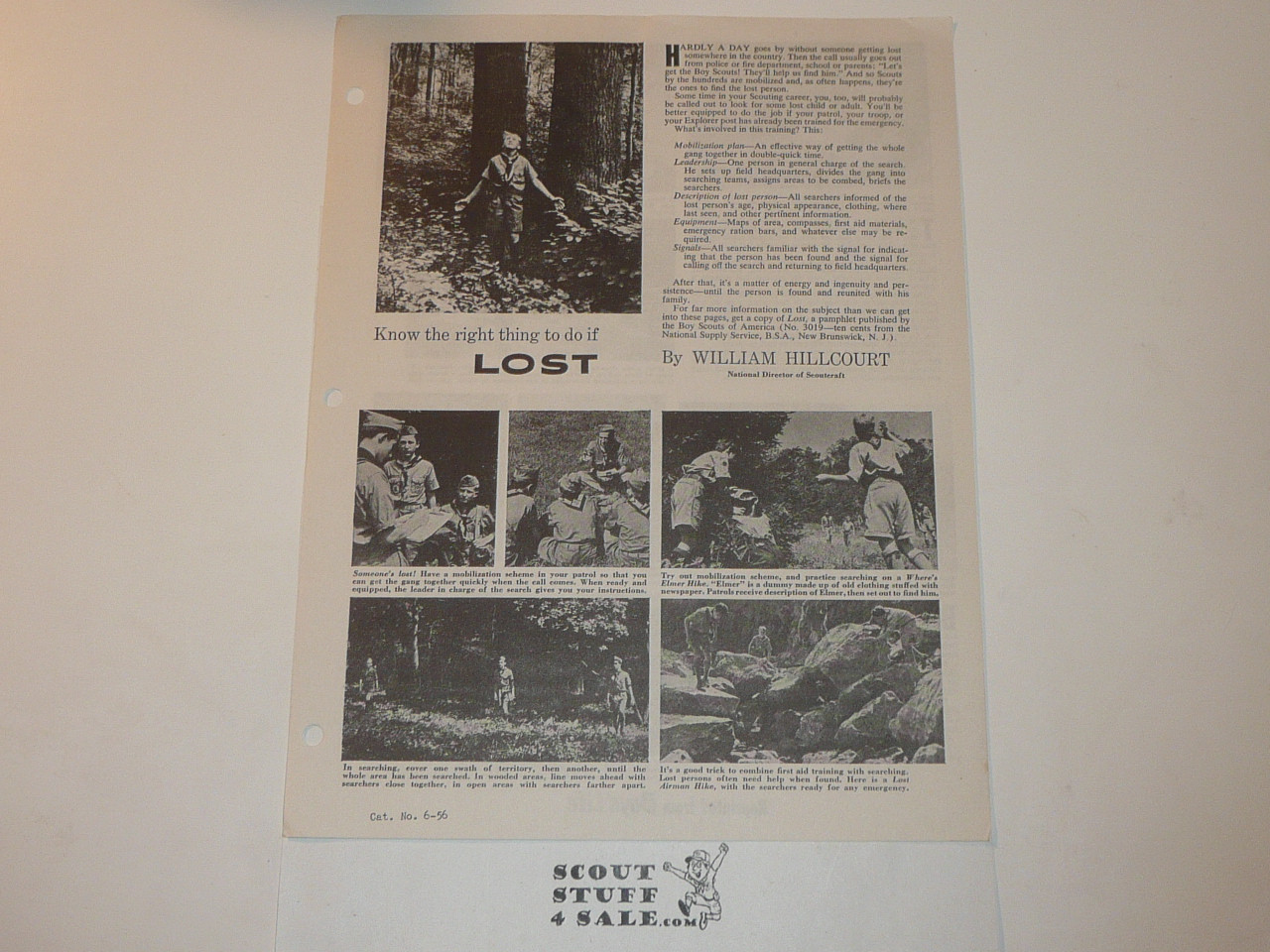 LOST, By Green Bar Bill, Boys' Life Single Topic Reprint from the 1950's - 1960's , written for Scouts, great teaching materials