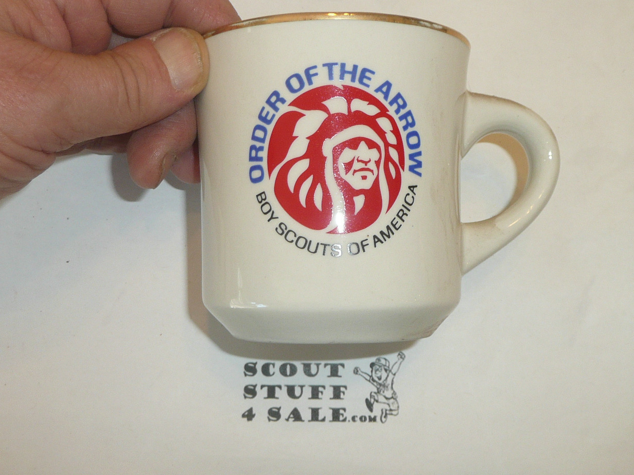 Order of the Arrow MGM Indian Logo Mug - chipped