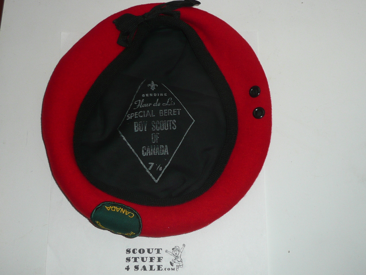 Official Rover Scouts of Canada Wool Beret, Size 7 1/8