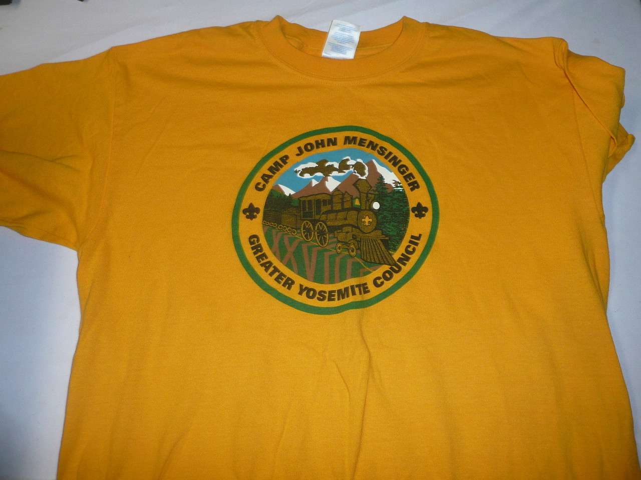 Camp John Mensinger Tee Shirt, Greater Yosemite Area Council, Size Medium, Unused