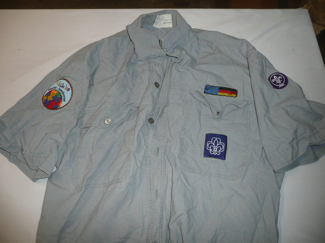 1999 World Jamboree German (?) Contingent Boy Scout Uniform Shirt, Size 41-42