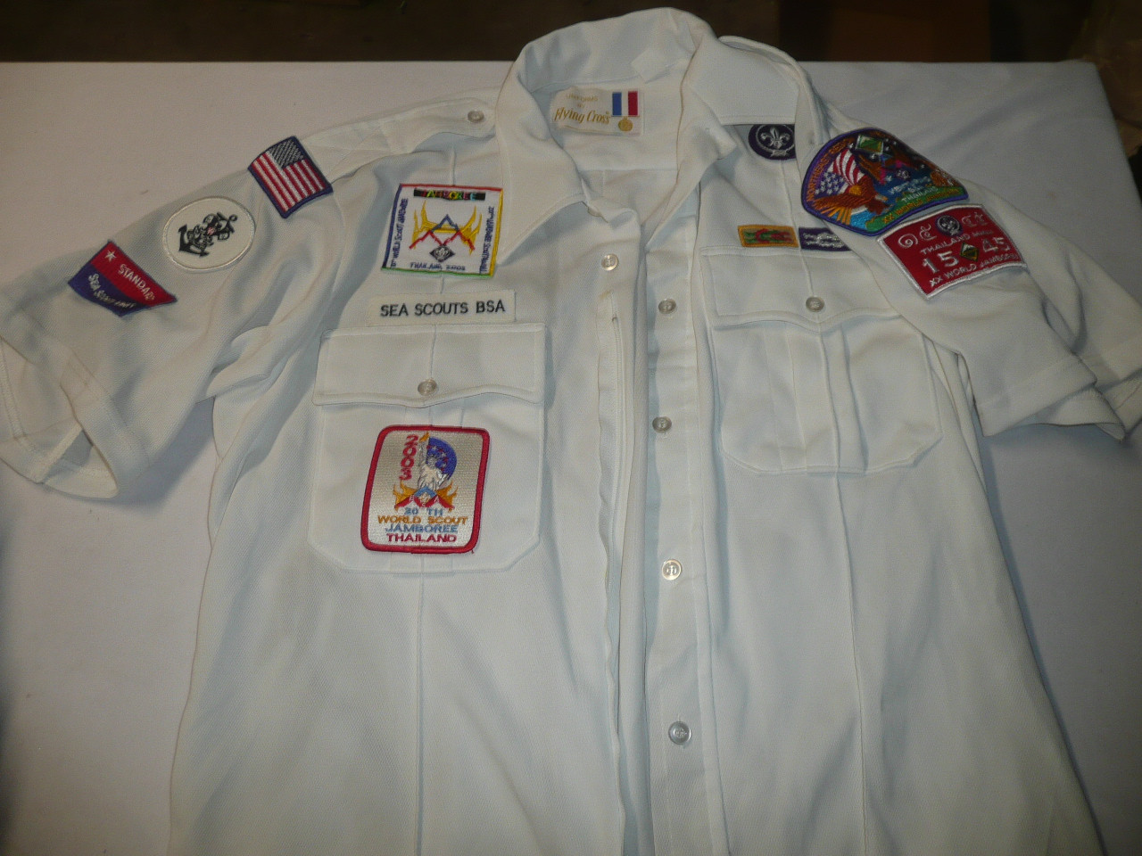 2003 World Jamboree USA Contingent Sea Scout Uniform Shirt, Size Medium
