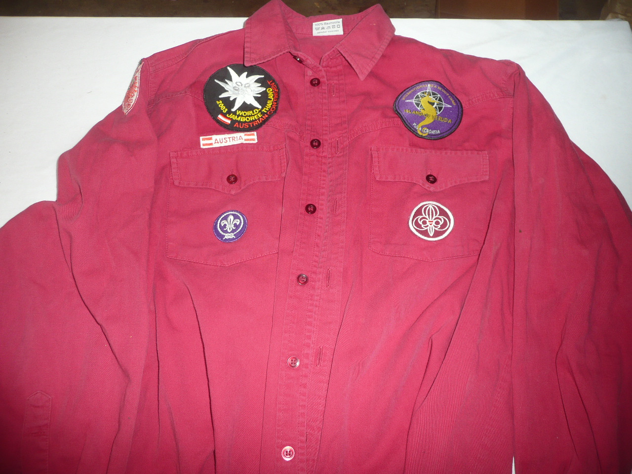 2003 World Jamboree Austrian Contingent Boy Scout Uniform Shirt, Size 40