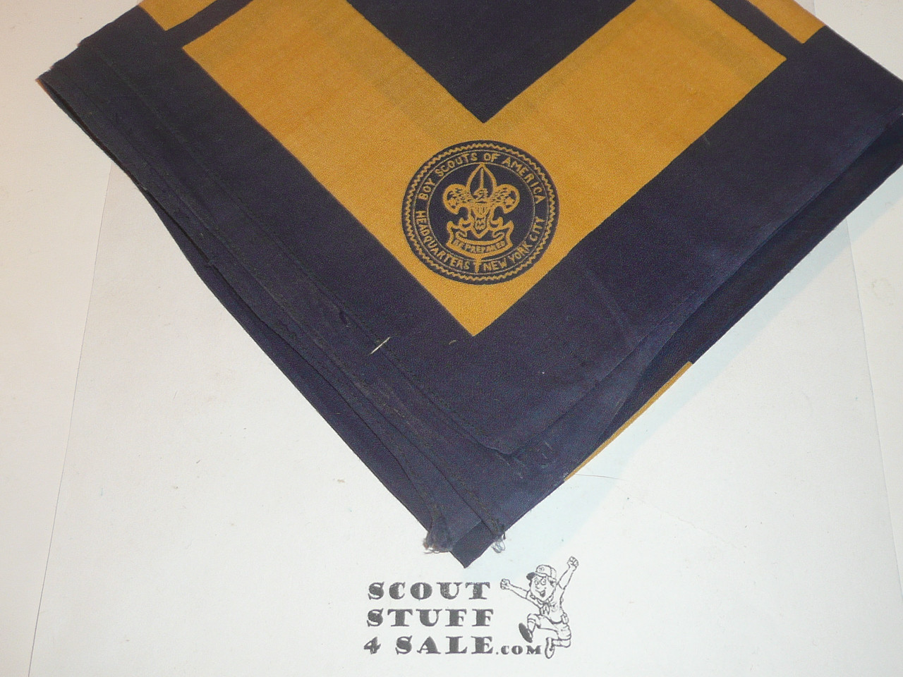 1930's Region 5 Neckerchief, Full Square, Blue/Gold