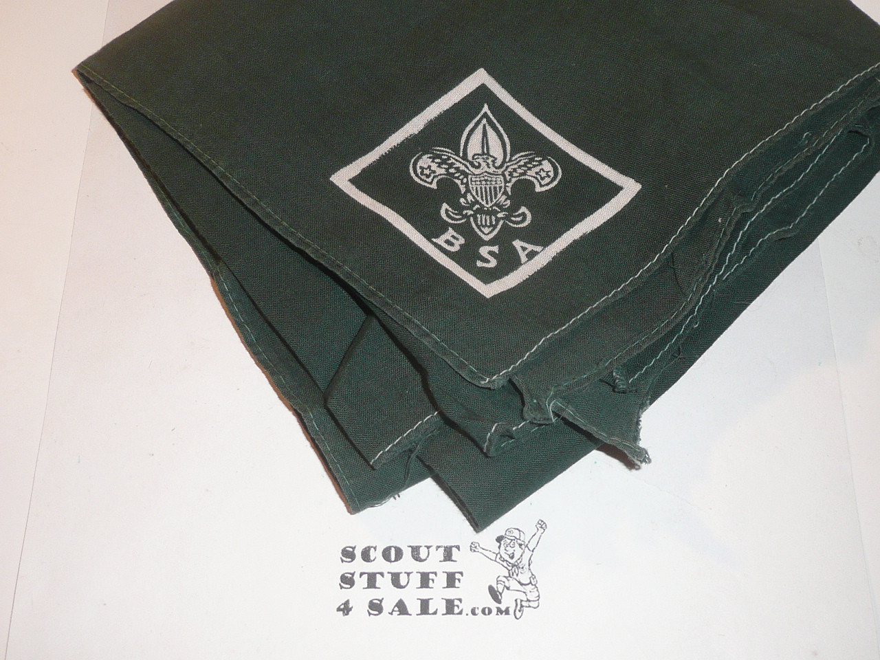 BSA National Supply Troop Neckerchief, Full Square, Green