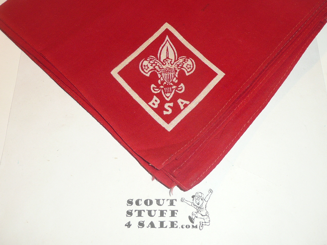 BSA National Supply Troop Neckerchief, Full Square, Red