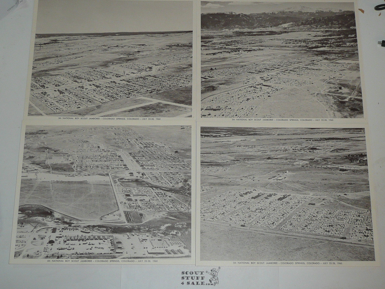 1960 National Jamboree Set of 4 8"x10" Airel Photographs of the Jamboree Site