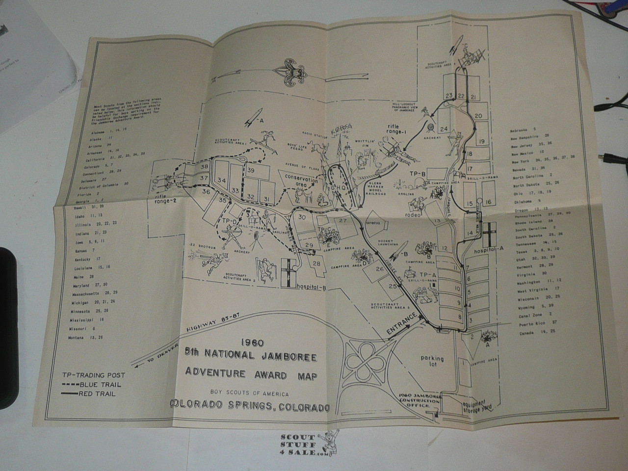 1960 National Jamboree Large Site Map