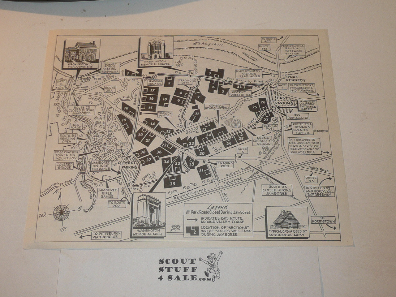 1957 National Jamboree Map from Keystone Automobile Club