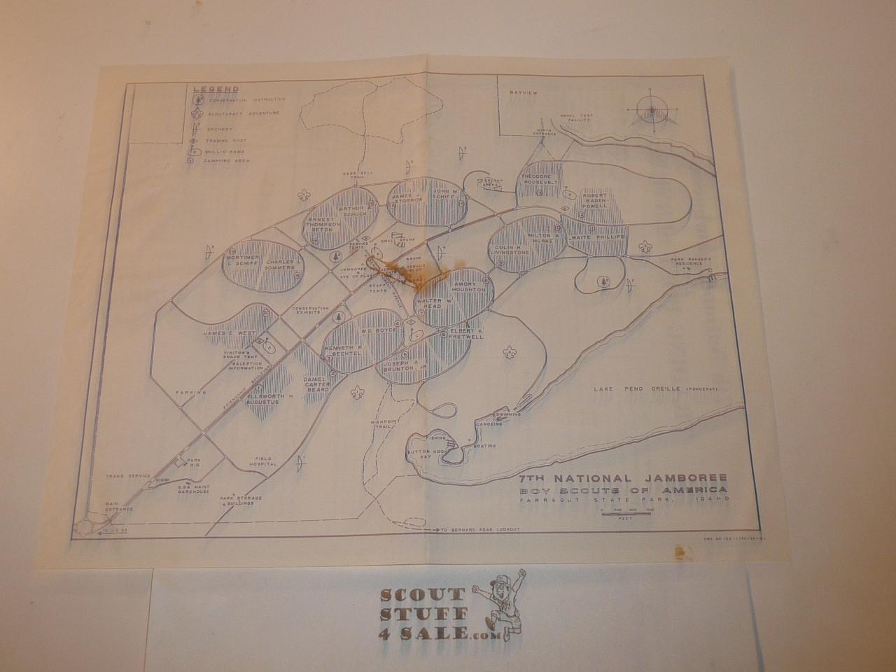 1969 National Jamboree Trading Post Services Information and Map